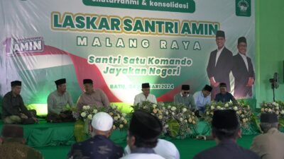 Laskar Santri Kian Solid Menangkan AMIN di Jatim, Kini Datang dari Malang Raya