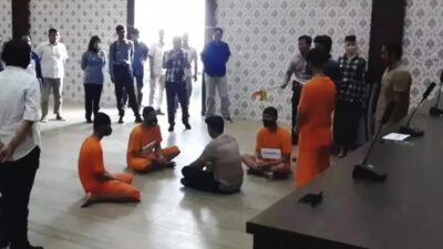 Empat Tersangka Peragakan 55 Adegan Penganiayaan Santri di Kediri Berujung Maut