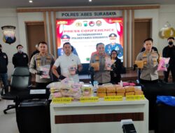 Polrestabes Surabaya Ungkap Peredaran 40 Kg Sabu dan 26 Ribu Ekstasi Senilai Rp66 Miliar